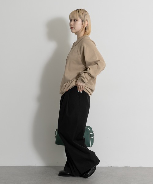 THE GOODLAND MARKET(ザグッドランドマーケット)の「TONY RAGLAN POLO KNIT(ニット/セーター・メンズ・ブルー/ベージュ・X-LARGE/LARGE)」の12枚目の写真