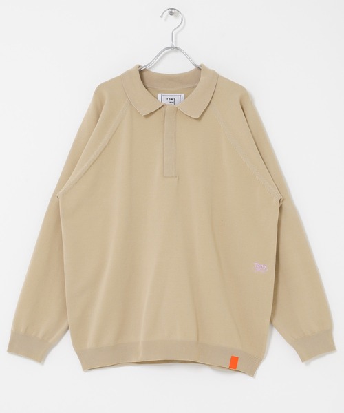 THE GOODLAND MARKET(ザグッドランドマーケット)の「TONY RAGLAN POLO KNIT(ニット/セーター・メンズ・ブルー/ベージュ・X-LARGE/LARGE)」の21枚目の写真