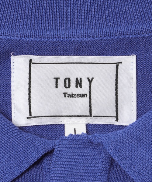THE GOODLAND MARKET(ザグッドランドマーケット)の「TONY RAGLAN POLO KNIT(ニット/セーター・メンズ・ブルー/ベージュ・X-LARGE/LARGE)」の20枚目の写真