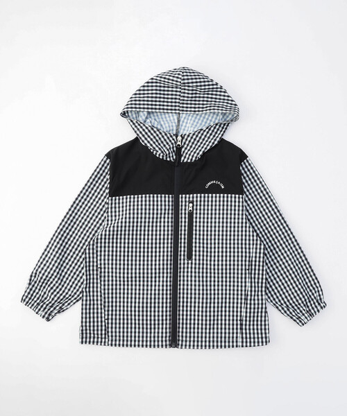 COMME CA ISM(コムサイズム)の「【撥水加工】洗える ポケッタブルパーカー(ブルゾン・キッズ・ブラック/チェック・150cm/130cm/120cm)」の7枚目の写真