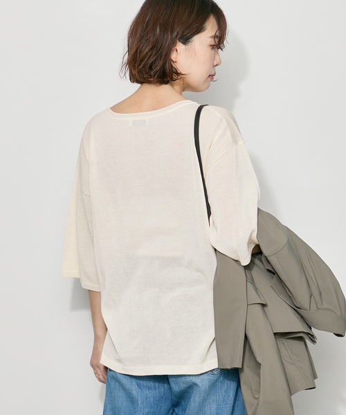 journal standard L'essage（ジャーナルスタンダードレサージュ）の「シャーリーカーンショートスリーブプルオーバー（ニット/セーター・レディース・イエロー/ホワイト/ブラック・FREE）」の8枚目の写真