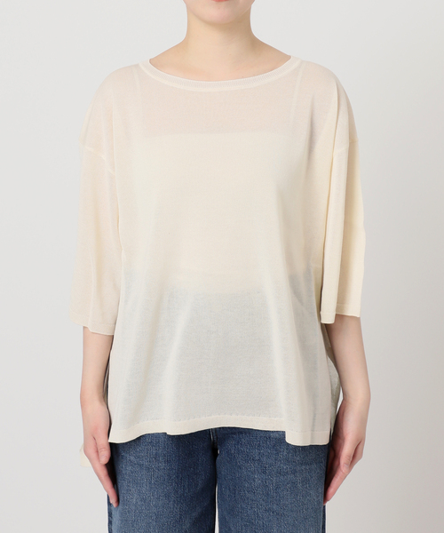 journal standard L'essage（ジャーナルスタンダードレサージュ）の「シャーリーカーンショートスリーブプルオーバー（ニット/セーター・レディース・イエロー/ホワイト/ブラック・FREE）」の15枚目の写真