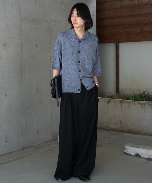 Nep HS knit cardigan / ネップHSニットカーディガン（シャツ/ブラウス