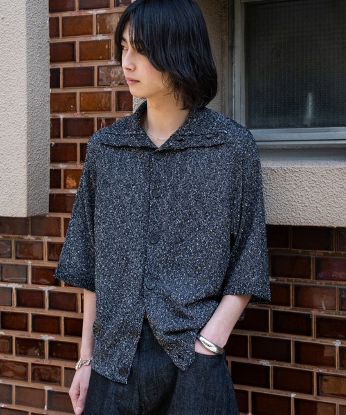Nep HS knit cardigan / ネップHSニットカーディガン（シャツ/ブラウス