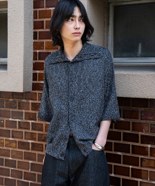 Nep HS knit cardigan / ネップHSニットカーディガン（シャツ/ブラウス