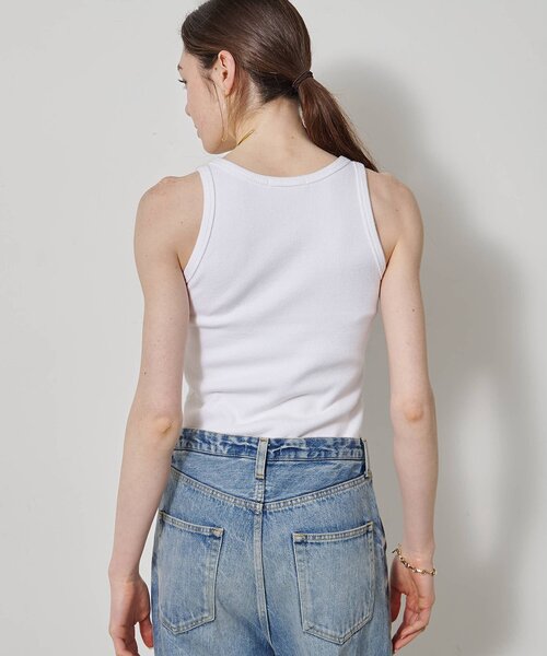 Whim Gazette（ウィムガゼット）の「ヴィンテージテレコタンク（タンクトップ・レディース・ブラック/カーキ/オフホワイト/ブラウン/ベージュ・FREE）」の8枚目の写真