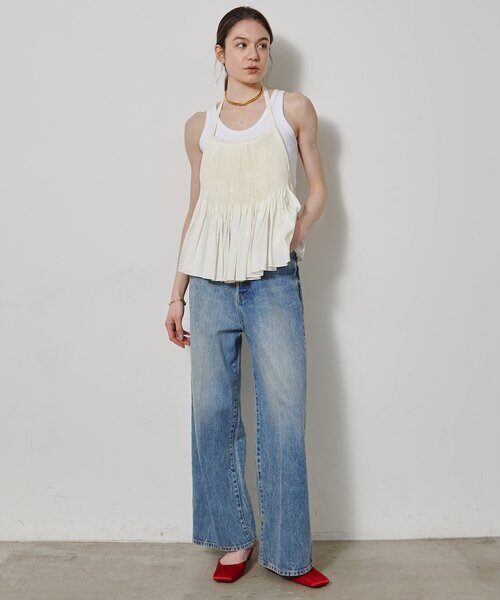 Whim Gazette（ウィムガゼット）の「ヴィンテージテレコタンク（タンクトップ・レディース・ブラック/カーキ/オフホワイト/ブラウン/ベージュ・FREE）」の11枚目の写真