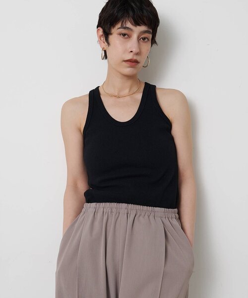 Whim Gazette（ウィムガゼット）の「ヴィンテージテレコタンク（タンクトップ・レディース・ブラック/カーキ/オフホワイト/ブラウン/ベージュ・FREE）」の18枚目の写真