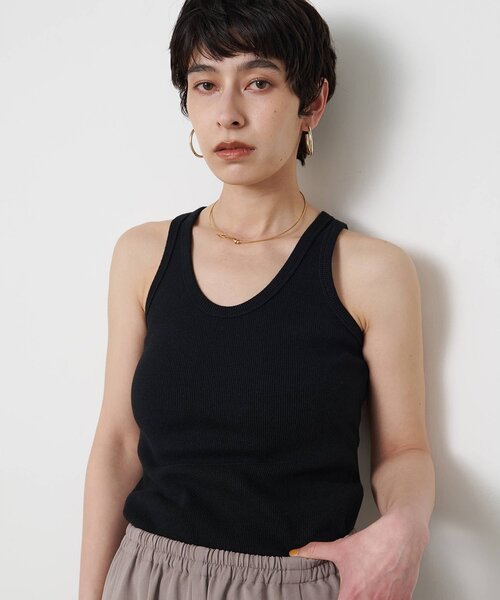 Whim Gazette（ウィムガゼット）の「ヴィンテージテレコタンク（タンクトップ・レディース・ブラック/カーキ/オフホワイト/ブラウン/ベージュ・FREE）」の22枚目の写真