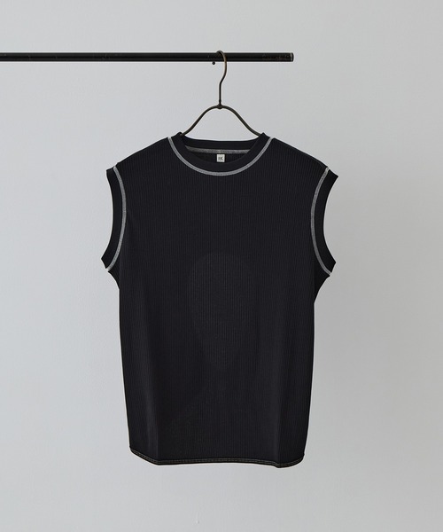 HAKUJI（ハクジ）の「[HAKUJI/ハクジ]Organic cotton open back NS T（タンクトップ・レディース・ピンク/ブラック・FREE）」の5枚目の写真