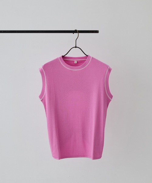 HAKUJI（ハクジ）の「[HAKUJI/ハクジ]Organic cotton open back NS T（タンクトップ・レディース・ピンク/ブラック・FREE）」の11枚目の写真