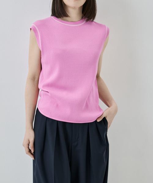 HAKUJI（ハクジ）の「[HAKUJI/ハクジ]Organic cotton open back NS T（タンクトップ・レディース・ピンク/ブラック・FREE）」の7枚目の写真