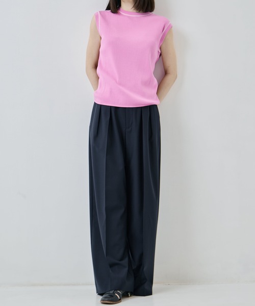 HAKUJI（ハクジ）の「[HAKUJI/ハクジ]Organic cotton open back NS T（タンクトップ・レディース・ピンク/ブラック・FREE）」の9枚目の写真