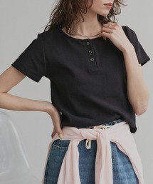 ヘンリーネック フライスコンパクトTシャツ