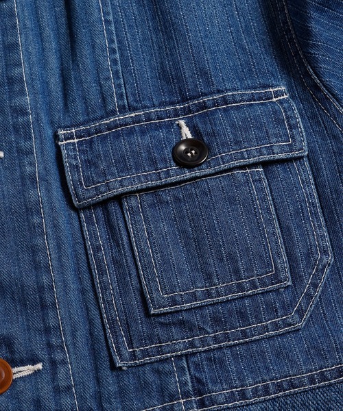 FDMTL（ファンダメンタル）の「【FDMTL】PACHWORK COVERALL JACKET 3YR WASH（デニムジャケット・メンズ・インディゴブルー・4/3）」の5枚目の写真