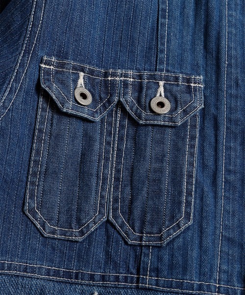 FDMTL（ファンダメンタル）の「【FDMTL】PACHWORK COVERALL JACKET 3YR WASH（デニムジャケット・メンズ・インディゴブルー・4/3）」の4枚目の写真