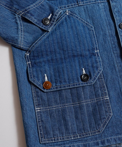 FDMTL（ファンダメンタル）の「【FDMTL】PACHWORK COVERALL JACKET 3YR WASH（デニムジャケット・メンズ・インディゴブルー・4/3）」の2枚目の写真