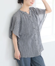 【風通るプレミアム】 フレアスリーブ ワイド ブラウス