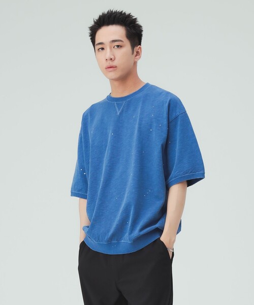 BEAMS HEART(ビームスハート)の「【6/18値下げ】フェード & ハンドスプラッシュ アソート Tシャツ(ユニセックス)(Tシャツ/カットソー・メンズ・ブルー/ブラック・MEDIUM/LARGE/SMALL)」の5枚目の写真