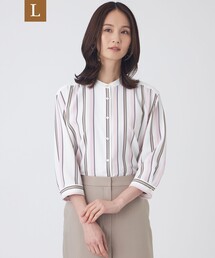 TRANS WORK（トランスワーク）の「【L】【ウォッシャブル】マルチストライププリントブラウス（シャツ/ブラウス）」