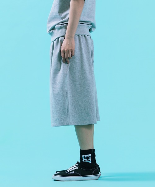 SIDEWAY STANCE（サイドウェイスタンス）の「【SIDEWAY STANCE】 裏毛 ワイド スウェット ショートパンツ（スウェットパンツ・メンズ・ブラック/ネイビー/杢グレー・LARGE/MEDIUM/SMALL/X-LARGE）」の18枚目の写真