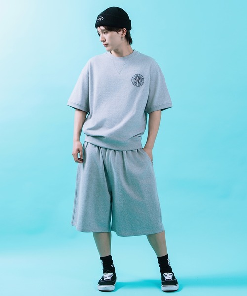 SIDEWAY STANCE（サイドウェイスタンス）の「【SIDEWAY STANCE】 裏毛 ワイド スウェット ショートパンツ（スウェットパンツ・メンズ・ブラック/ネイビー/杢グレー・LARGE/MEDIUM/SMALL/X-LARGE）」の20枚目の写真