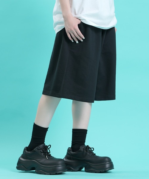 SIDEWAY STANCE（サイドウェイスタンス）の「【SIDEWAY STANCE】 裏毛 ワイド スウェット ショートパンツ（スウェットパンツ・メンズ・ブラック/ネイビー/杢グレー・LARGE/MEDIUM/SMALL/X-LARGE）」の21枚目の写真