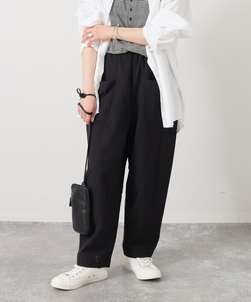 JOURNAL STANDARD LUXE（ジャーナルスタンダード　ラックス）の「LCキャンバス ポケパンツ（その他パンツ・レディース・ベージュ/ブラック・MEDIUM/SMALL）」の6枚目の写真