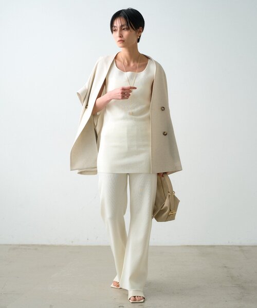 LOUNGEDRESS（ラウンジドレス）の「チュニックニットタンク（ニット/セーター・レディース・ブラック/ベージュ/オフホワイト・FREE）」の13枚目の写真