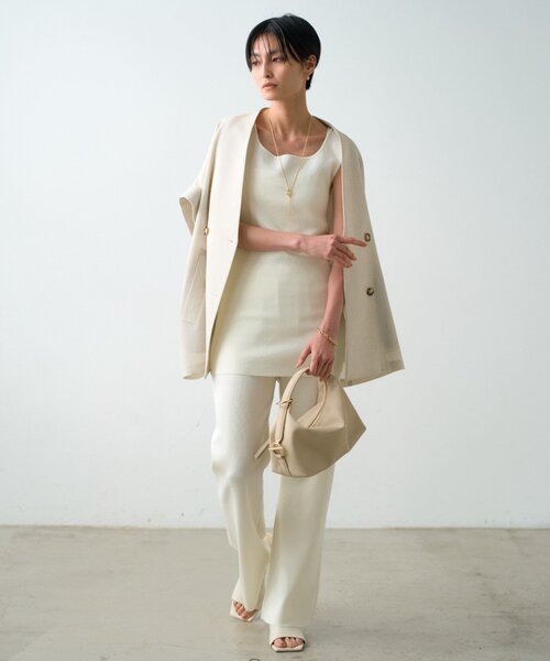 LOUNGEDRESS（ラウンジドレス）の「チュニックニットタンク（ニット/セーター・レディース・ブラック/ベージュ/オフホワイト・FREE）」の14枚目の写真