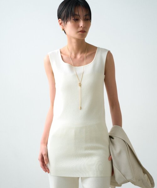 LOUNGEDRESS（ラウンジドレス）の「チュニックニットタンク（ニット/セーター・レディース・ブラック/ベージュ/オフホワイト・FREE）」の16枚目の写真