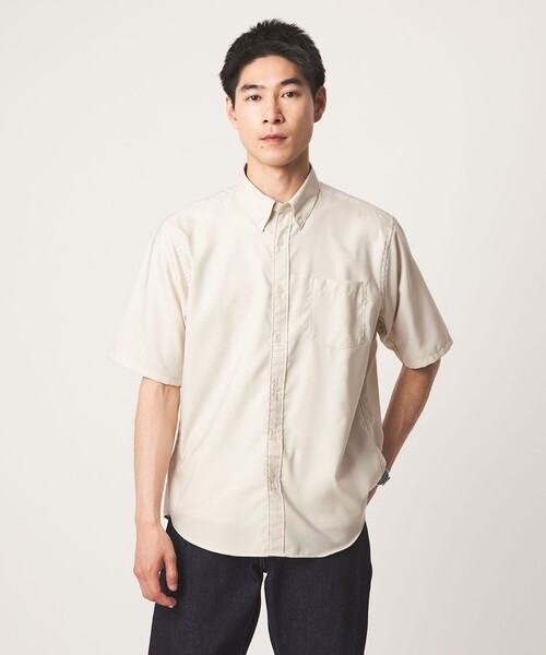 green label relaxing(グリーンレーベルリラクシング)の「W/R オックス ボタンダウン 半袖 シャツ(シャツ/ブラウス・メンズ・ネイビー/ライトグレー/ホワイト/ベージュ・S/XL/L/M)」の4枚目の写真