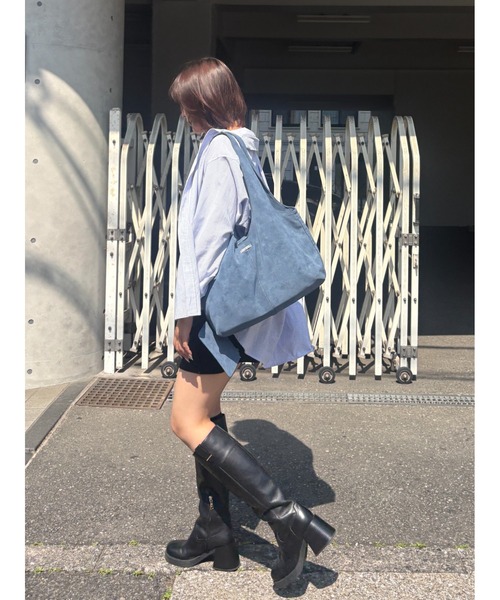 BLUE×PALANG（ブルーパラン）の「SUEDE TOTE BAG（トートバッグ・レディース・ブルー・FREE）」の4枚目の写真