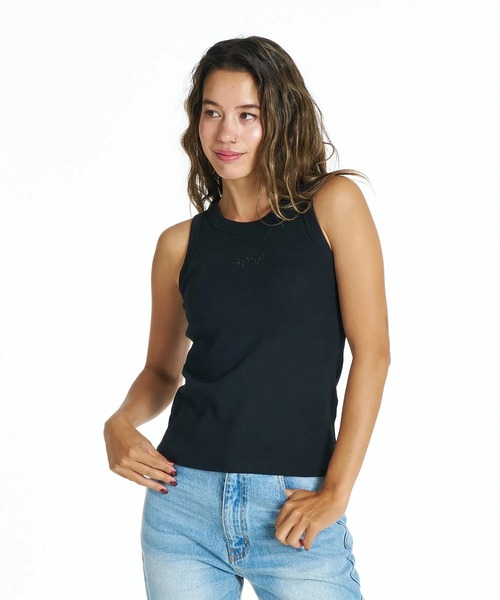 ROXY(ロキシー)の「ROXY CREST OF A WAVE パッド付きタンクトップ 【2026年夏モデル】/ロキシーリブタンク(タンクトップ・レディース・ブラック/ホワイト/ベージュ・LARGE/MEDIUM/SMALL)」の2枚目の写真