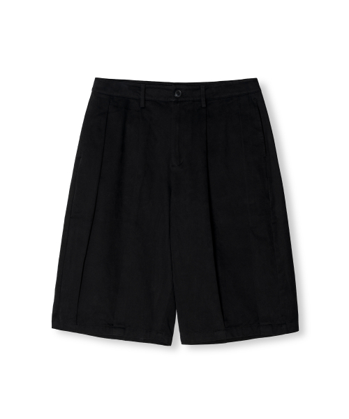 CONNECT KINLOCH（コネクトキンロック）の「ボリュームプリーツバミューダパンツ[ブラック]（その他パンツ・メンズ・ブラック・SMALL/MEDIUM/LARGE）」の2枚目の写真