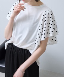 ドットフリル半袖Tシャツ