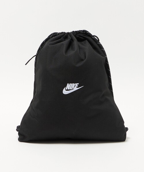NIKE（ナイキ）の「＜NIKE＞ヘリテージ ドローコード バッグ/ナップサック（バックパック/リュック・レディース・ブラック・FREE）」の10枚目の写真