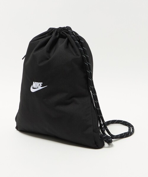NIKE（ナイキ）の「＜NIKE＞ヘリテージ ドローコード バッグ/ナップサック（バックパック/リュック・レディース・ブラック・FREE）」の7枚目の写真