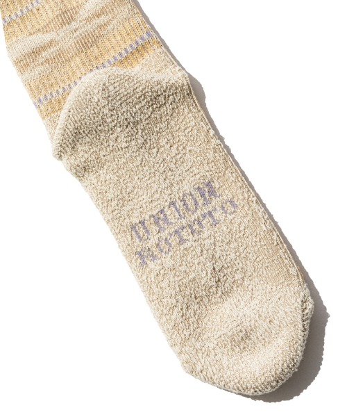 ROTOTO(ロトト)の「UNION TOKYO UNION x ROTOTO KENTE SOCK(ソックス/靴下・メンズ・ベージュ系その他/セージグリーン・X-LARGE/MEDIUM/LARGE)」の6枚目の写真