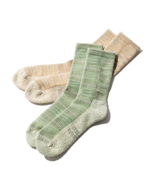 ROTOTO(ロトト)の「UNION TOKYO UNION x ROTOTO KENTE SOCK(ソックス/靴下・メンズ・ベージュ系その他/セージグリーン・X-LARGE/MEDIUM/LARGE)」の4枚目の写真