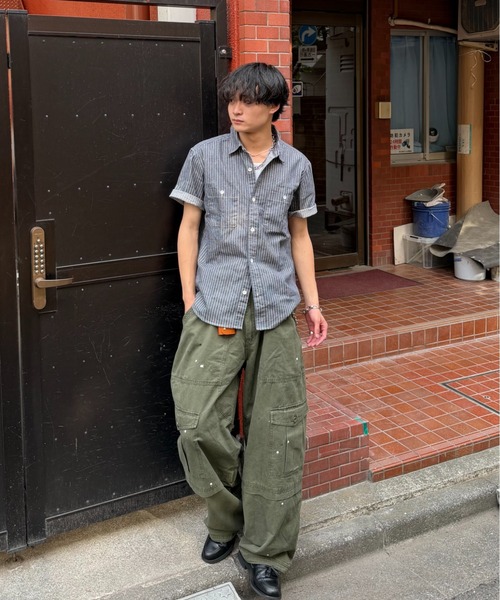 ZOZOMARKET by みずきち(ゾゾマーケットバイミズキチ)の「【インフルエンサー みずきちセレクト】ヒッコリーワークシャツ(シャツ/ブラウス・メンズ・ネイビー系3/サックスブルー系2・M/L)」の12枚目の写真
