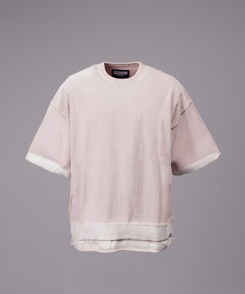 MAISON SPECIAL(メゾンスペシャル)の「《UNISEX》High Twist Prime-Over Pigment Bleach Crew Neck Knit T-shirt/ハイツイストプライムオーバーピグメントブリーチニットTシャツ【MAISON SPECIAL/メゾンスペシャル】(Tシャツ/カットソー・メンズ・サックスブルー/ブラック/ピンク/ネイビー・1/0/2)」の21枚目の写真