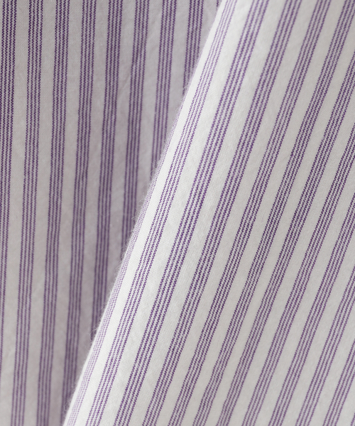 Name.（ネーム）の「Name. / ネーム STRIPE WIDE SHIRT（シャツ/ブラウス・メンズ・ラベンダー・1）」の4枚目の写真