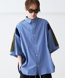 SeeSew（シーソー）の「【UNISEX】FAKE BLOCKING H/S SHIRTS/フェイクブロッキングショートスリーブシャツ（シャツ/ブラウス）」