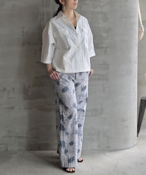 HELIOPOLE(エリオポール)の「BUTCHER PRINT EASY PANTS(その他パンツ・レディース・ブラック/スカイブルー・36/38)」の11枚目の写真