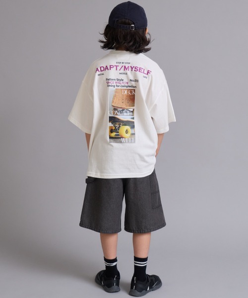 PAIRMANON STREET（ペアマノンストリート）の「【90-160cm】【綿100%】ロゴ フォト 半袖Tシャツ【PAIRMANON STREET】（Tシャツ/カットソー・キッズ・ライトイエロー/ブラック系その他/ホワイト系その他2/ホワイト/オレンジ/ライトブルー/ブラック系その他2/ブラック/ホワイト系その他・90/160/150/140/130/120/110/100）」の3枚目の写真