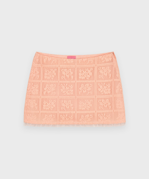 SINOON(シヌーン)の「Rose Lace Mini Skirt (Apricot)(スカート・レディース・ライトピンク・MEDIUM/SMALL)」の5枚目の写真
