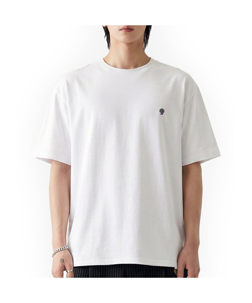 HALFNINE(ハーフナイン)の「シグネチャーシンボル刺繍半袖Tシャツ I05JRD_HBX11332(Tシャツ/カットソー・メンズ・ホワイト/ブラック・SMALL/MEDIUM/LARGE/X-LARGE)」の1枚目の写真