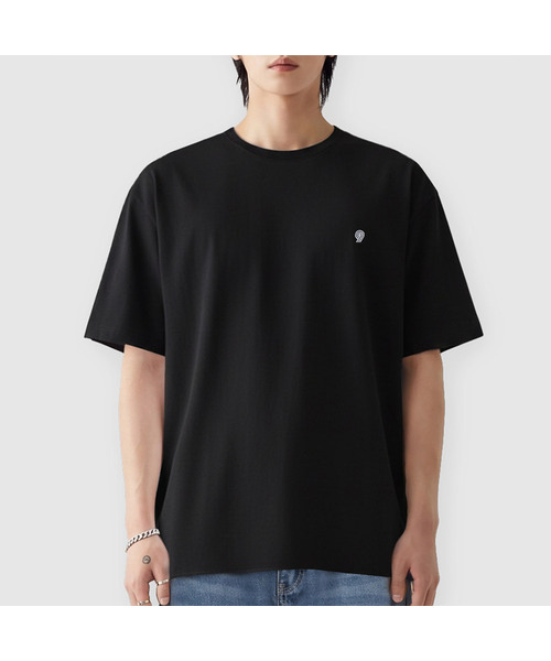 HALFNINE(ハーフナイン)の「シグネチャーシンボル刺繍半袖Tシャツ I05JRD_HBX11332(Tシャツ/カットソー・メンズ・ホワイト/ブラック・SMALL/MEDIUM/LARGE/X-LARGE)」の2枚目の写真