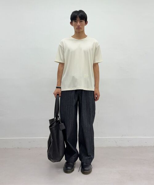 Millo Archive（ミロ アーカイブ）の「テクスチャークロップUネックTシャツ[ブラック]（Tシャツ/カットソー・メンズ・その他・MEDIUM/LARGE/X-LARGE）」の9枚目の写真